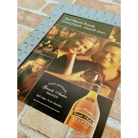 2001 Paul Masson Brandy Print Ad Smiling Friends Snifter Glasses Good Times - Picture 4 of 8